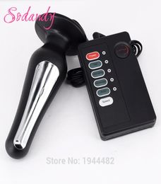 Electro Shock Butt Vibrator Electronic Pulse Stimulate Anal Plug Massager Massage Vibrating Vagina Stimulators Electric Sex Toys9511037