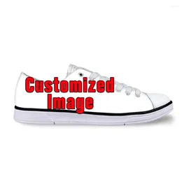 Casual Shoes WHEREISART Customized Images Women Fashion Canvas Ladies Low Top Lace-up Vulcanized Flats Female Drop