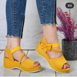 Dress Shoes Women's Fashion Plus Size Rope Wedge Heel Platform Fish Mouth Sandals Women Luxury Designers