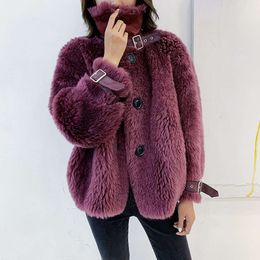 2023 Winter Toka Lamb Wool Sheep Fleece Women's Loose Casual Composite And Integrated Fur Coat Short 333442