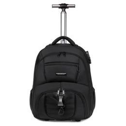 School Bags 18 Inch Travel Trolley Bag Men Rolling Backpack Wheeled With Wheels Luggage For Teenagers201d