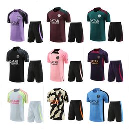 23 24 tracksuit 2023 2024 PARIS Sportswear training suit Short sleeved suit soccer Jersey kit uniform chandal adult sweatshirt sets men kids