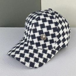 Ball Caps Water Brick M Standard Striped Plaid Peaked Cap Autumn And Winter All-Matching Baseball Men's Shopping Couples' Children