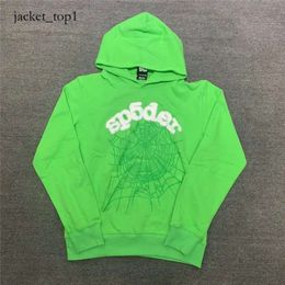 Spider 555555 Hoodies Mens Womens Sp5der Hoodie Number Puff Pastry Printing Graphic Sp5der Web Sweatshirts Streetwear Top Clothing Light Blue 2036