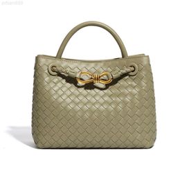 Rewin 2024 Trendy Bowknot Tote Hobo Shoulder Crossbody Bags Pu Leather Handmade Satchel Woven Purse Bag for Women