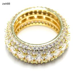 Jewellery designer Luxury Hiphop Real 10k Solid Gold Full Iced Out Moissanite Diamond Champion Men Rings For Woman MenHipHop