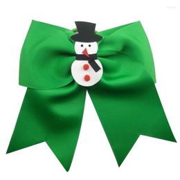 Hair Accessories Christmas Snowman Hairpin Holiday Headdress Creative Cute 3-color Bow Pure Color