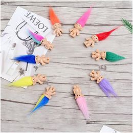 Dolls Colorf Hair Troll Doll Family Members Daddy Mummy Baby Boy Girl Leprocauns Dam Trolls Toy Gifts Happy Love Wcw384 Drop Delivery Dhcea