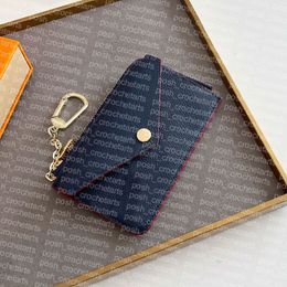 Coated Canvas Card Holder Recto Sold with Box Embossed Genuine Leather Small Leather Goods232S