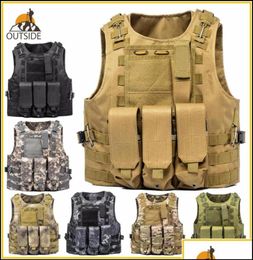 Tactical Vests Clothing Gear Usmc Airsoft Vest Molle Combat Assat Plate Carrier 7 Colors Cs Outdoor Hunting Drop Delivery 2021 Ij66121501