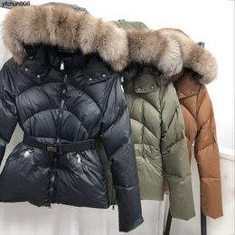 High Quality Designer Womens Down Jackets with Fur Collar French Brand Hooded Winter Jacket Embroidered Letter Armbands Outerwear Coats {category}