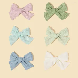 Hair Accessories Baby For Born Toddler Kids Girl Boy Hairpin Cotton Hairclip Cute Solid Color Print Big Bow