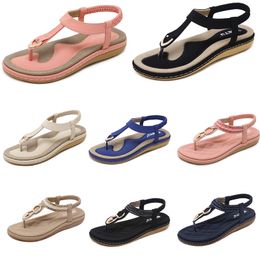 2024 summer women shoes Sandals low heels Mesh surface Leisure Mom Black white large size 35-42 J6 GAI