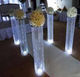 Whole wedding aisle crystal pillars Wedding walkway stand Centerpiece for Party Christmas wedding decor 120cm Tall6101844