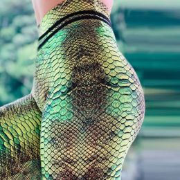 Capris Ogiy Mather 2020 Women Leggings Simulation Digital Snake Print Pants Digital Print Colorful Legging High Waist Skinny Trousers