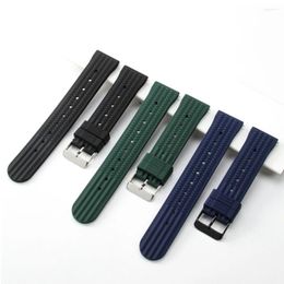 Watch Bands 20MM 22MM Rubber Waffle Band For Soft Strap Waterproof Replacement Universal Watchbands