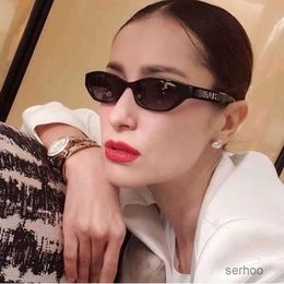 Sunglasses Luxury Designer High Quality Sunglasses 20% Off Small Fragrance Letter Leg Fashion Net Red Cats Eye Ouyang Nana Same A71280YUDE