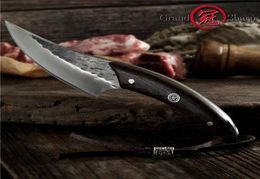 Grandsharp Boning Knife Handmade Forged Chef Kitchen Knife BBQ Outdoor Camping Survival Tool Forged Hunting Knife Leather Sheath5898120