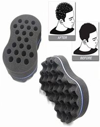 Brand Double Sided Waveshaped Sponge garden Brushes Multiholes Side Braid Hair Curl Wave Brush Hair Styling Tools8080893