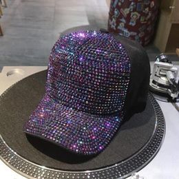 Ball Caps Arrival Fashion Women Casual Rhinestone Hats Female Baseball Cap Bling Diamond Hat With High Quality