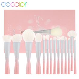 Docolor 14pcs Makeup Brushes Set Professional Foundation Powder Eyeshadow Lip Blush High Quality Synthetic Hair Cosmetic Brush 240301