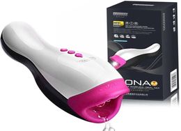Male Masturbator Intelligent Heating Realistic Oral Masturbation Cup 12 Speeds Vibrating Sex Toys For Men Y1907135051016