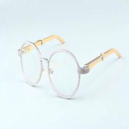 19 New luxury round frame diamond glasses frame ST19900692 retro fashion decorative glasses frame stainless steel glasses3373