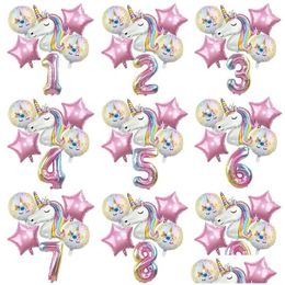 Party Decoration Rainbow Balloon Party Decoration 32 Inch Number Foil Balloons Kids Theme Birthday Supplies 1 Set Drop Delivery Home G Dhxkd