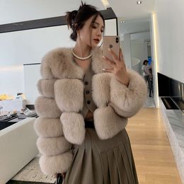 2023 New Full Skin Fox Fur Grass Coat For Women's Winter Short Style, Small Stature, Reduced Age, Young Style 920443