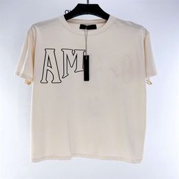 amirirlies TShirts Short Casual amar miri Mens amari Summer Men Women Tshirt Cotton Designers amirl Sleeve letter line Back sun Print amis AM Shirts Hip Hop Stre34AZ