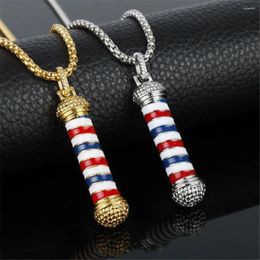 Pendant Necklaces Women Creative Fashion Barber Shop Pole Barbers Necklace Jewelry Chain