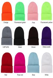 Solid Unisex Beanie Autumn Winter Wool Blends Soft Warm Knitted Cap Men Women Skull Cap Hats Gorro Ski Caps 13 Colours Beanies4420831