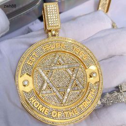 Jewellery designer Manufactured 925 Silver Moissanite Pendant Custom Gold Plated Pendants Charm VVSHipHop