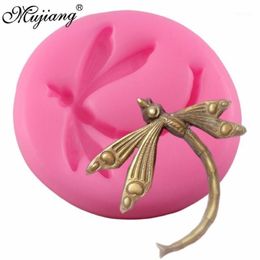 Mujiang Dragonfly Silicone Mould Fondant Cake Decorating Tools Candy Chocolate Moulds 3D Craft Soap Jewellery Pendant Resin Moulds1262d