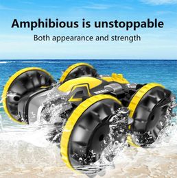 24g land and water remote control doublesided stunt car with USB cable battery37945011753712