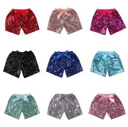 Baby Sequins Shorts Summer Glitter Pants Children Girls Bling Dance Party Sequin Costume Bowknot Fashion Boutique kids Short Z34875724771