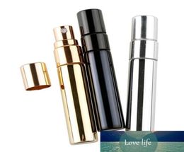 5ml Mini Refillable Perfume Bottles Gold Silver Black Perfume Atomizer Travel bottles glass spray bottles for essential oils fragr7642891