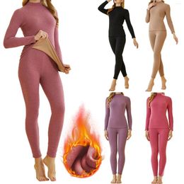 Women's Sleepwear Thermal Underwear For Women Long Sets Base Layer Fleece Trading Post Mens Heated Shirts