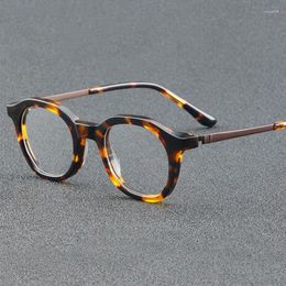 Sunglasses Frames High Quality Vintage Handmade Acetate Glasses Women Men Optical Prescription Titanium