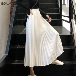 Dresses Skirts Women Loose Daily Simple Hot Sale Streetwear Solid Pleated High Waist Allmatch Fashion Student Female Spring New Arrival