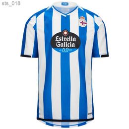 Fans Tops Soccer Jerseys Deportivo La Coruna Mens D.VILLARES BARBERO DAVO YEREMAY CAYARGA Home Football Shirt Short Sleeve UniformsH240312