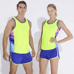 T-Shirt High quality Reflective design Men/Women Running Vest Gym Sleeveless Track and field Shirt marathon Slim Tank Sport Vest Top