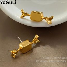 Stud Earrings Trendy Jewelry Sweet Korean Temperament Candy Shape Metal For Women Wedding Gifts Selling