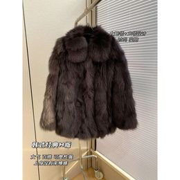 Playing With Children's Fox Fur, Winter Medium Length Coat, Women's Thickened Fur Coat 287910