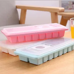 Baking Moulds Maker Tray With Lid Soft Bottom 16-grid Ice Durable Silicone Food Grade Mould
