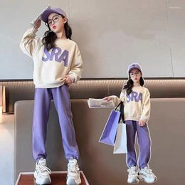 Clothing Sets Kids Tracksuit 2024 Autumn Girls Loungewear Children Suits Student Sport Sweater And Trousers Outfits Teens Pants