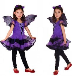 Bat Costume for Girl Children Cosplay Dance Dress cape cloak Costumes for Kids little witch Children039Day Halloween6616402