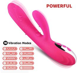 Silicone Dildo Powerful Rabbit Vibrator Waterproofing Adult Toys For Woman And Couples Magic Wand Enhance Sexual Pleasure6525591