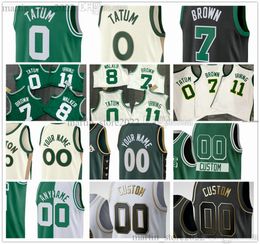 Printed Basketball Jerseys Jayson 0 Tatum Jaylen 7 Brown Jrue 4 Holiday Kristaps 8 Porzingis Payton 11 Pritchard Derrick 9 White Al 42 Horford Sam Hauser Neemias Queta