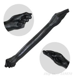 Super Long Fist Dildo 65cm Big Fisting Black Double Ended sexy Toys For Woman Lesbian Conslador Huge Anal Penis9969356